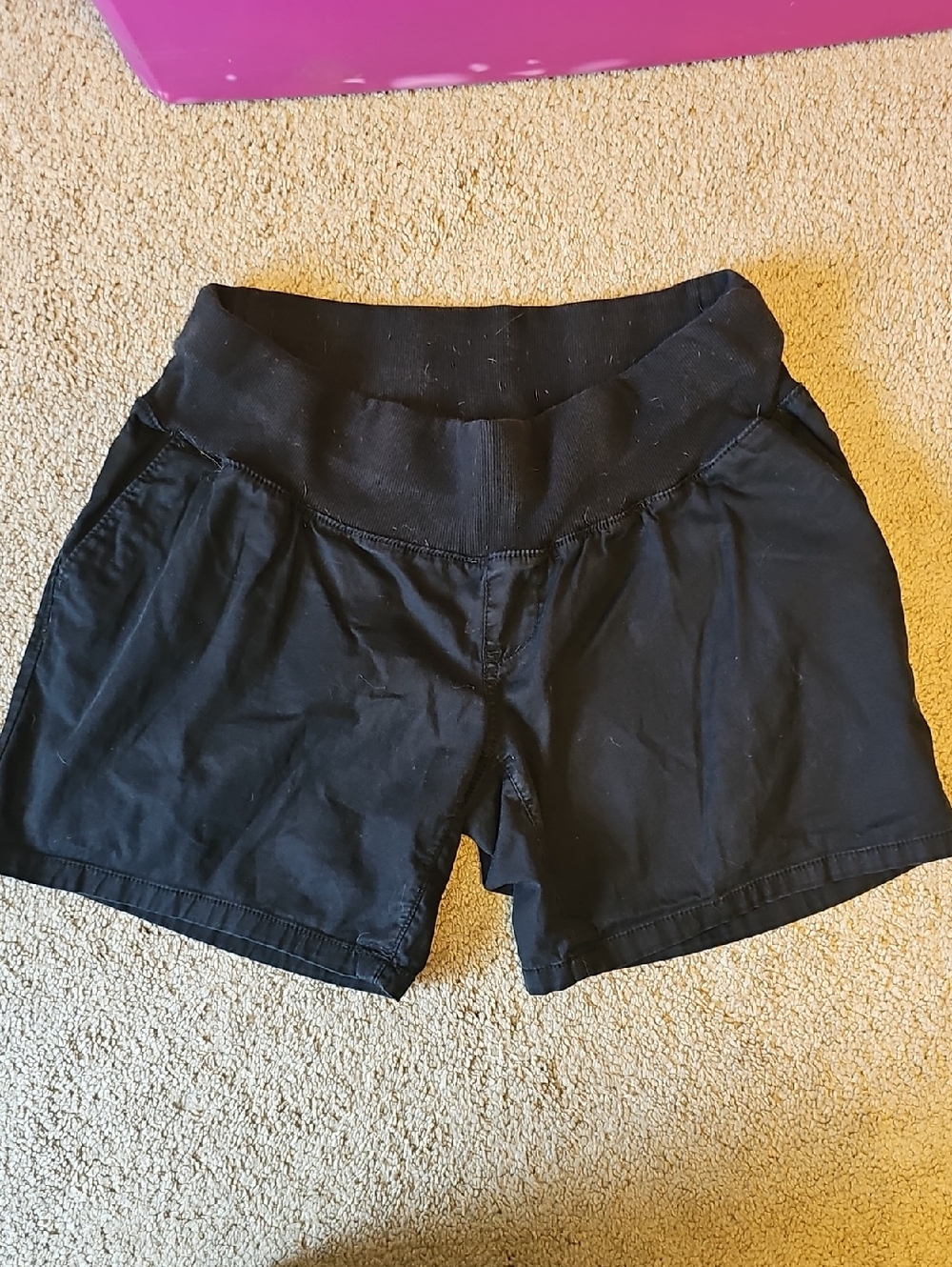 Liz Lange Maternity Black High-Waist Stretch Shorts
